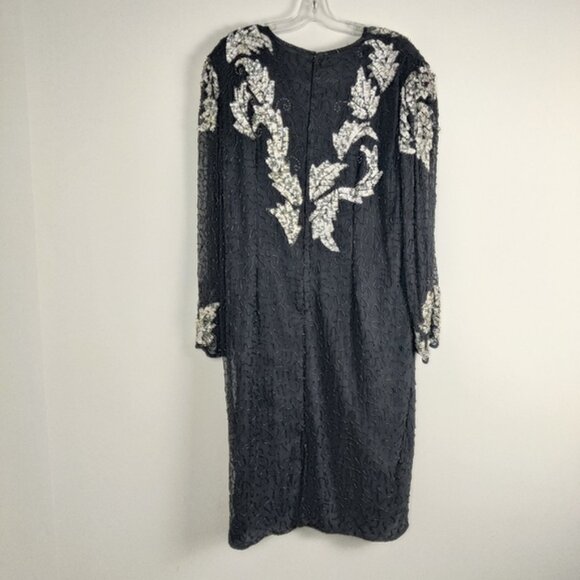 Scala Vintage-Inspired Silk-Blend Evening Dress - 2X - Embroidered Elegance - Picture 3 of 16